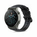 Bracelet silicone/cuir Huawei Watch GT 2 Pro (noir)