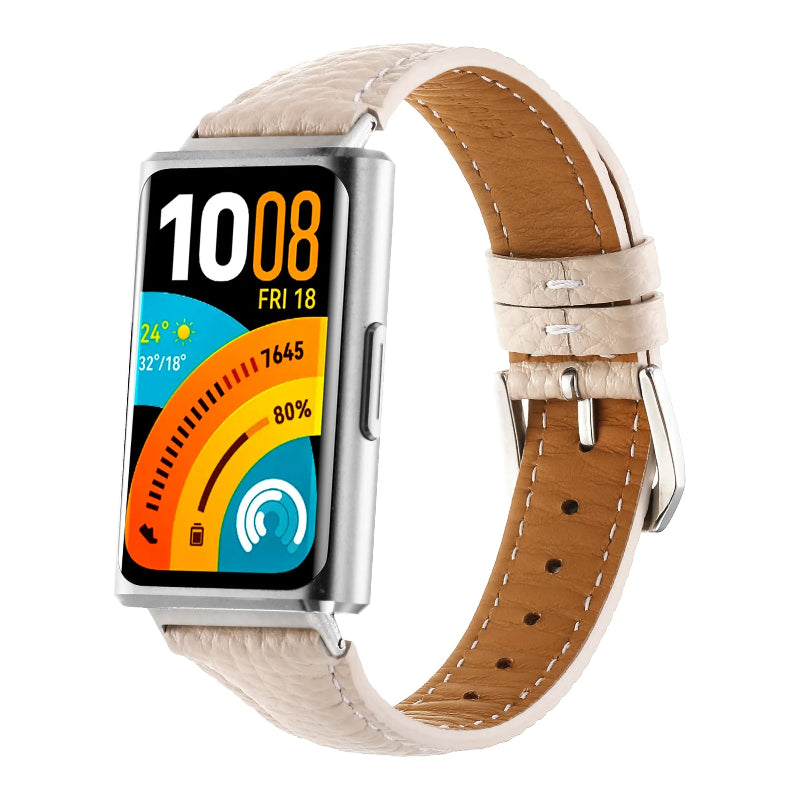 huawei band 11 pro leather strap beige