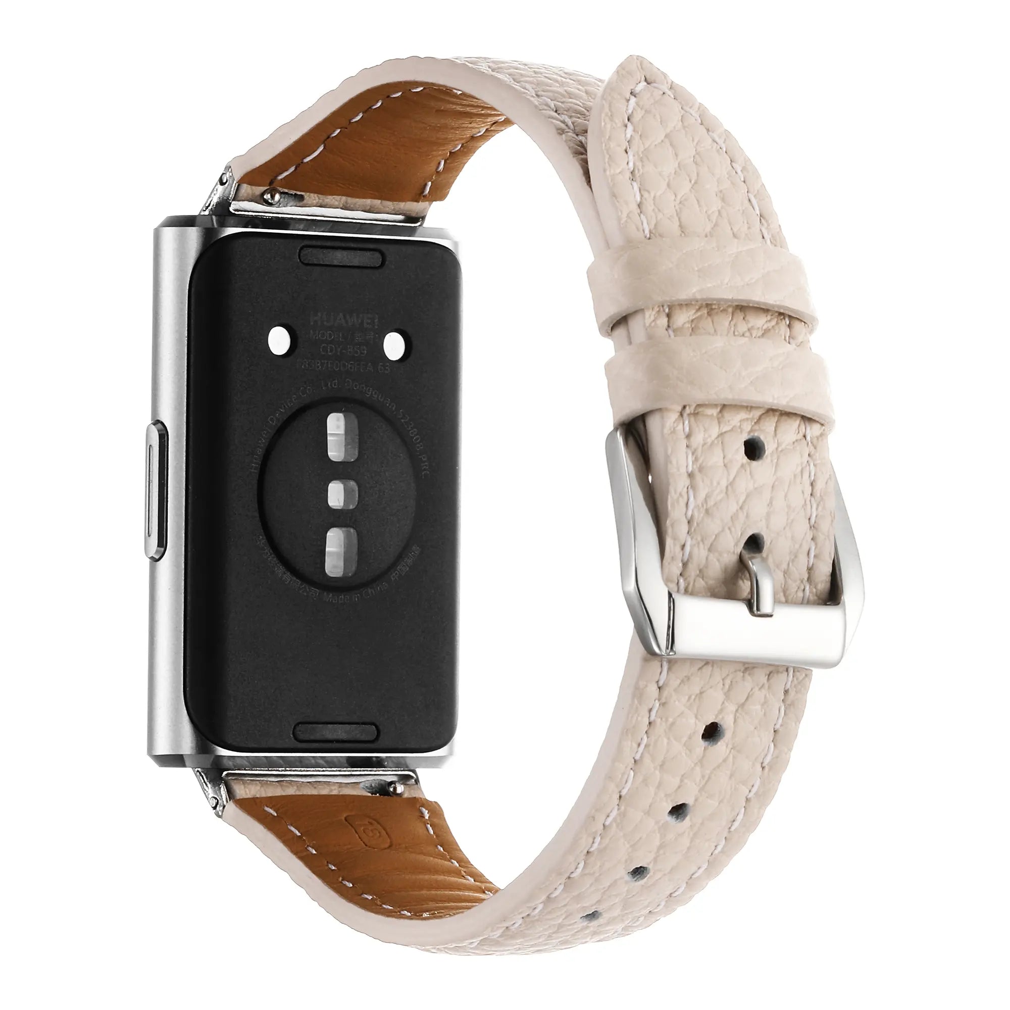 Bracelet cuir Huawei Band 11 Pro (beige)