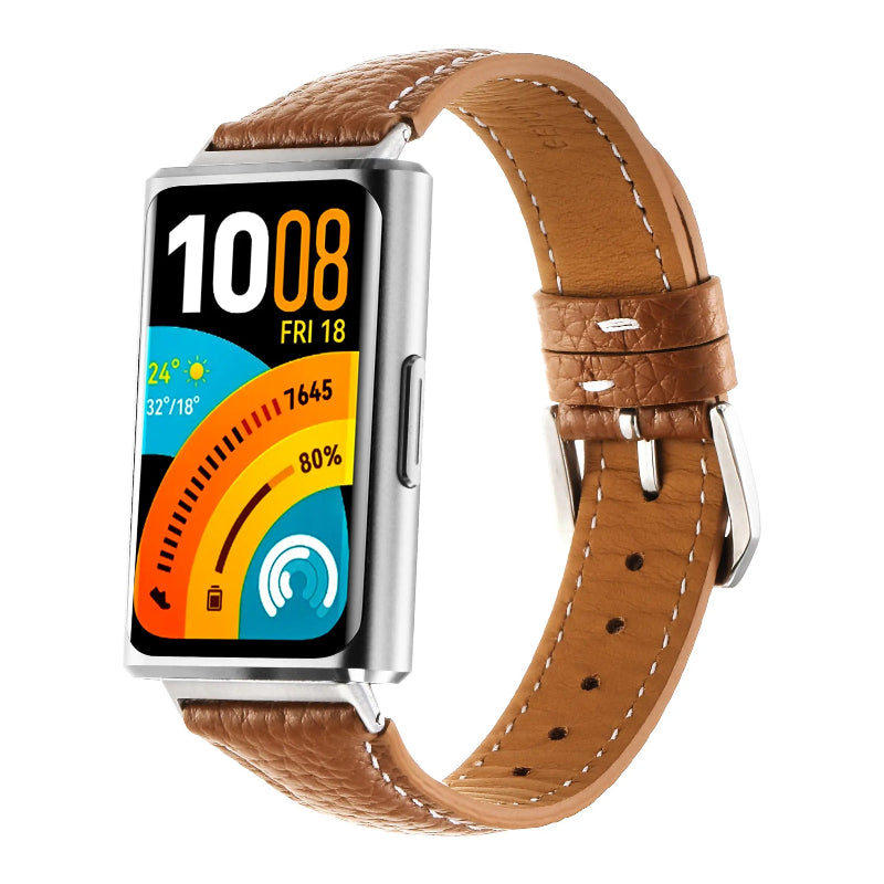 huawei band 11 pro leather strap brown