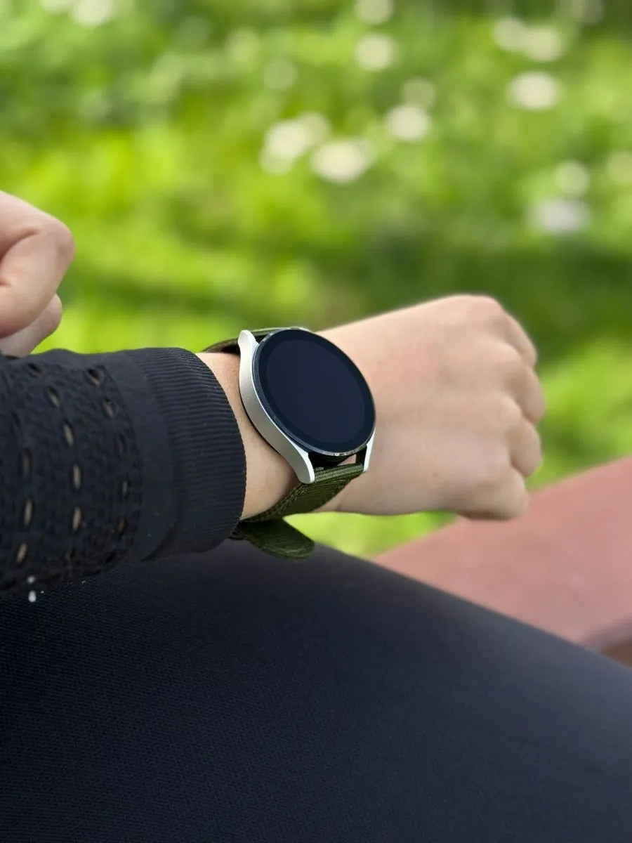 Bracelet nylon avec boucle Fossil Gen 4 Explorist HR (vert)