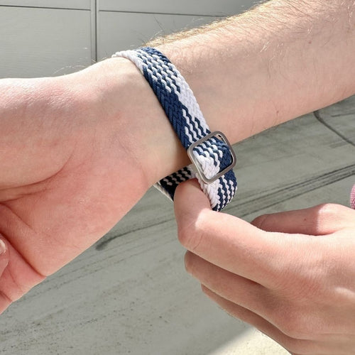 Bracelet tissé réglable Redmi Watch 5 Active (bleu/blanc)