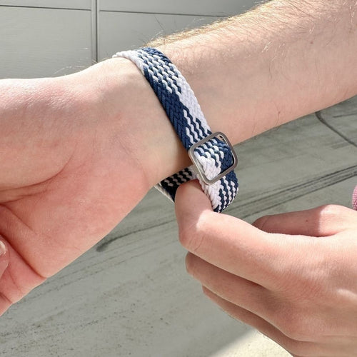 Bracelet tissé réglable Redmi Watch 5 Lite (bleu/blanc)