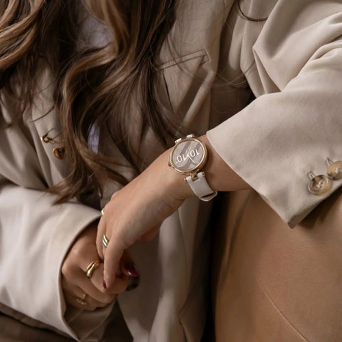 Bracelet cuir Garmin Lily (blanc)