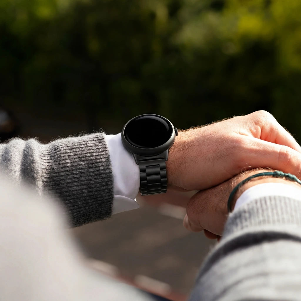 Bracelet acier Google Pixel Watch 3 - 45mm (noir) 