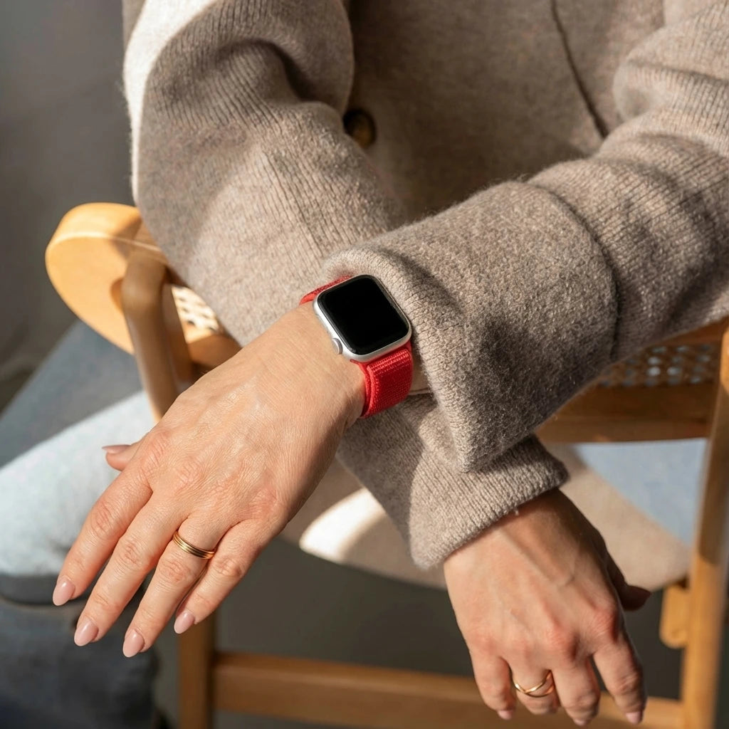 Bandz Bracelet nylon 'Classic' Apple Watch (rouge)