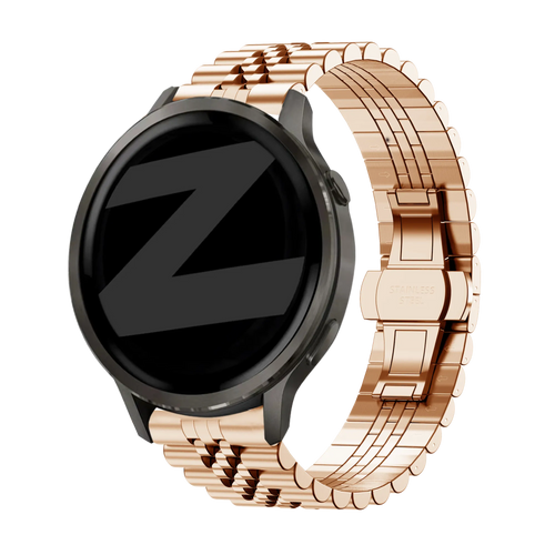 Bandz Bracelet acier 'Jubilee' Garmin Forerunner 265s (rose or)
