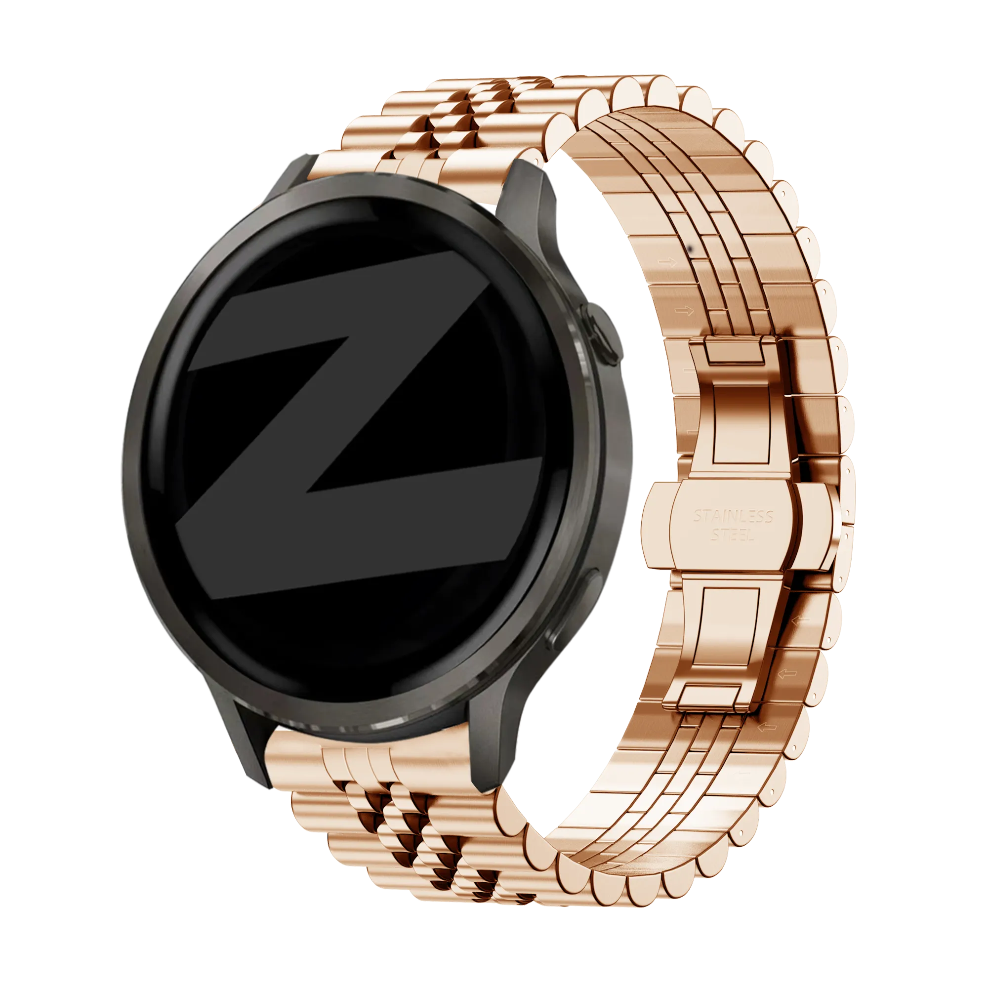 Bandz Bracelet acier 'Jubilee' Garmin Forerunner 255s (rose or)