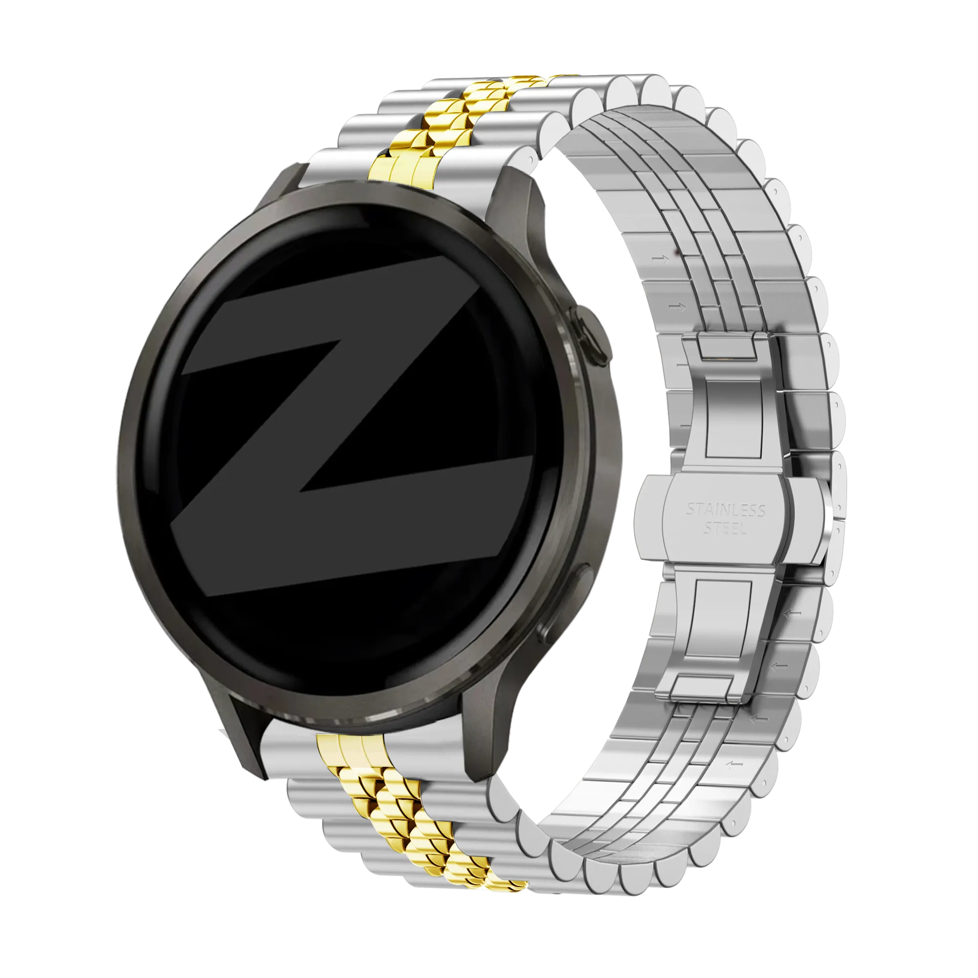 Bandz Garmin Vivoactive 4s Steel Strap 'Jubilee' (Silver/Gold)