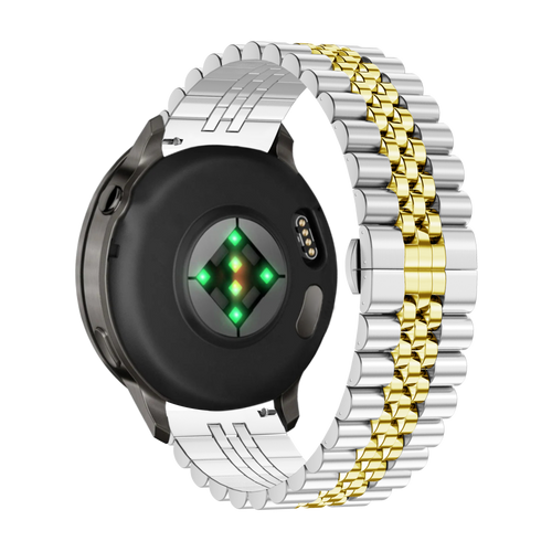 Bandz Garmin Vivoactive 4s Steel Strap 'Jubilee' (Silver/Gold)