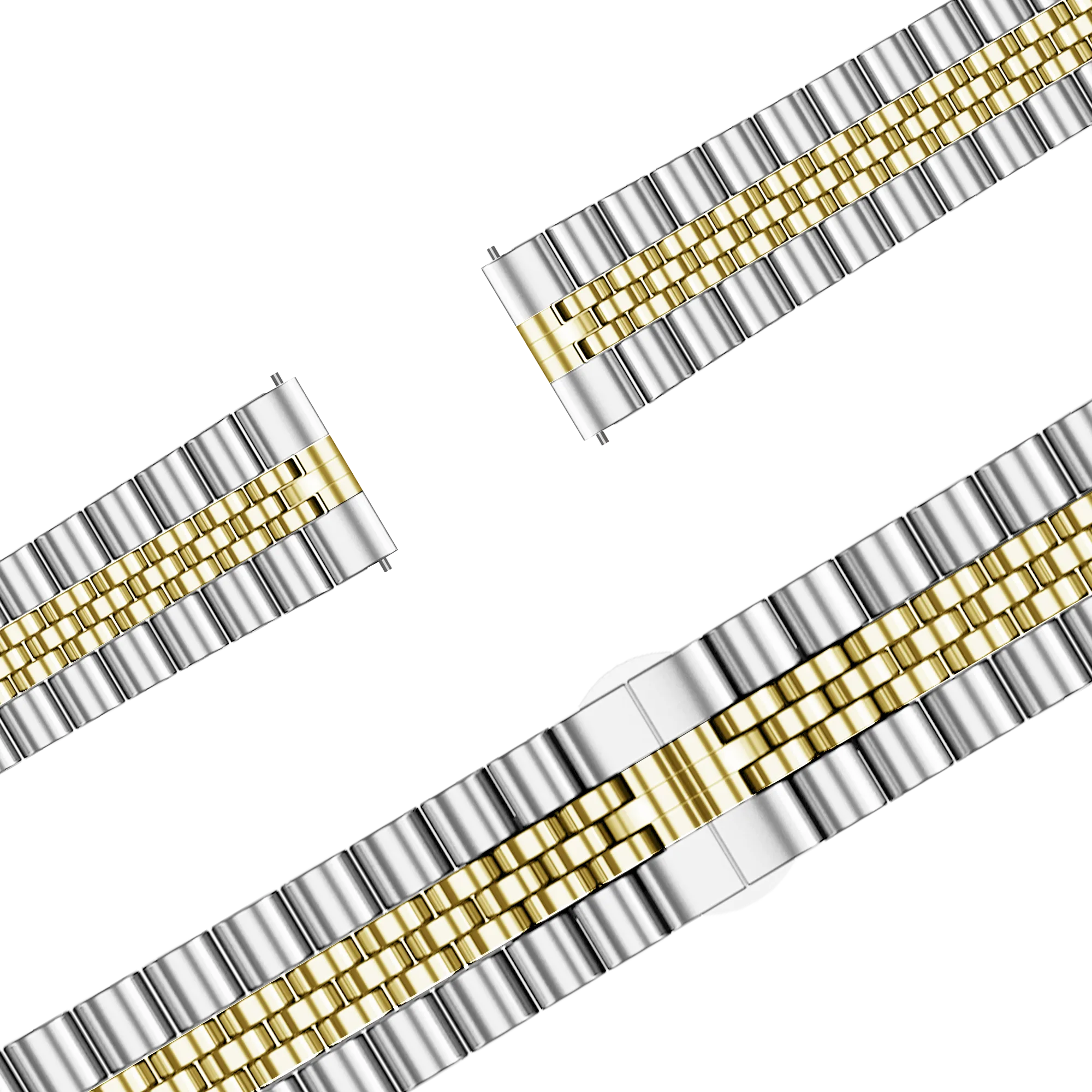 Bandz Bracelet acier 'Jubilee' Garmin Venu 3s (argent/or)