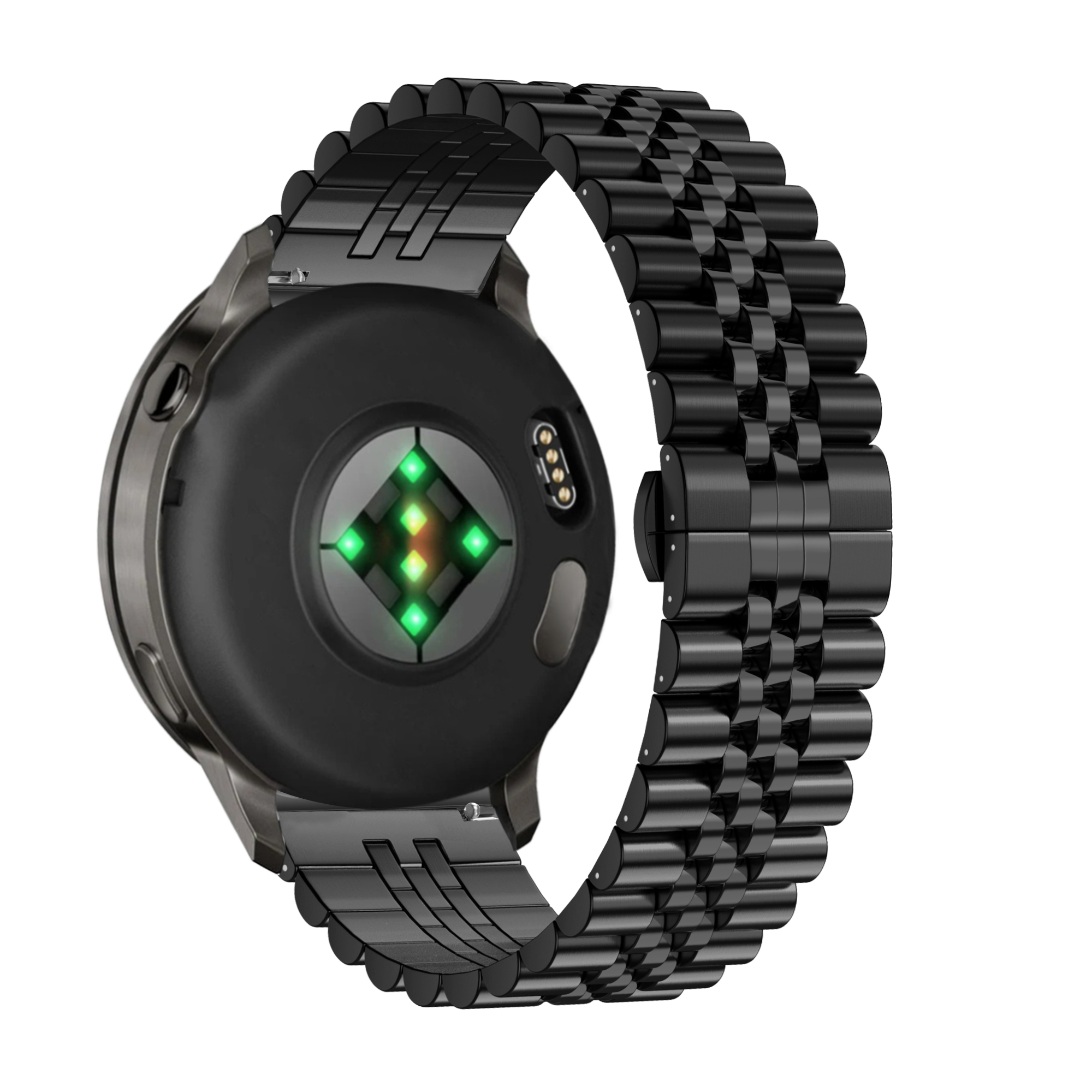 Bandz Bracelet acier 'Jubilee' Garmin Vivoactive 4s (noir)