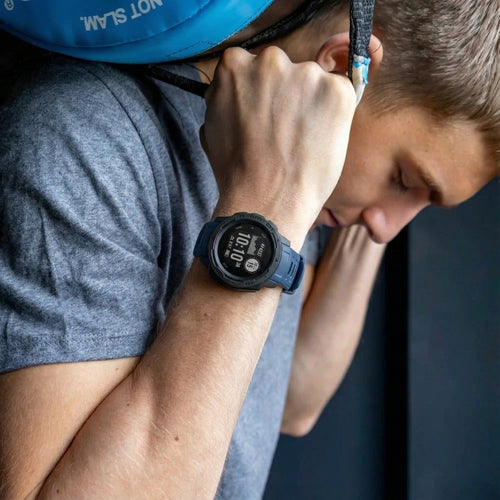 Bracelet silicone Garmin Instinct 1 / 2  (bleu fonce)