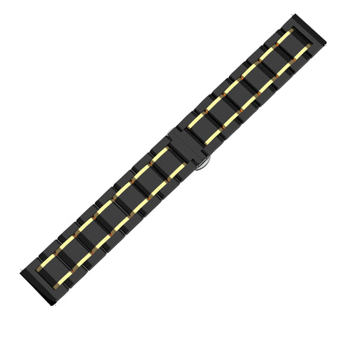 Bracelet en céramique avec maillons Samsung Galaxy Watch 4 Classic 42mm (noir/doré)
