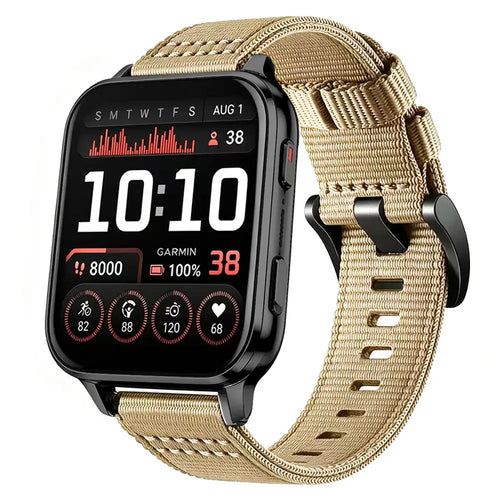 Garmin Venu X1 Nylon Buckle Strap (Khaki)