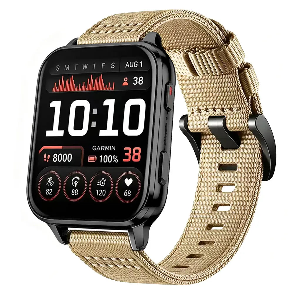 Garmin Venu X1 Nylon Buckle Strap (Khaki)