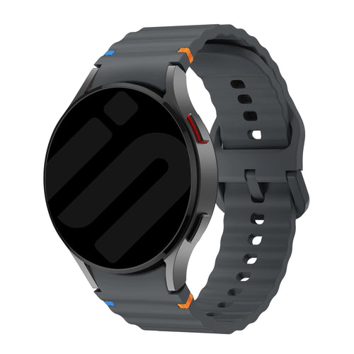 Bracelet ondulés Samsung Galaxy Watch 4 44mm 5 40mm (graphite)