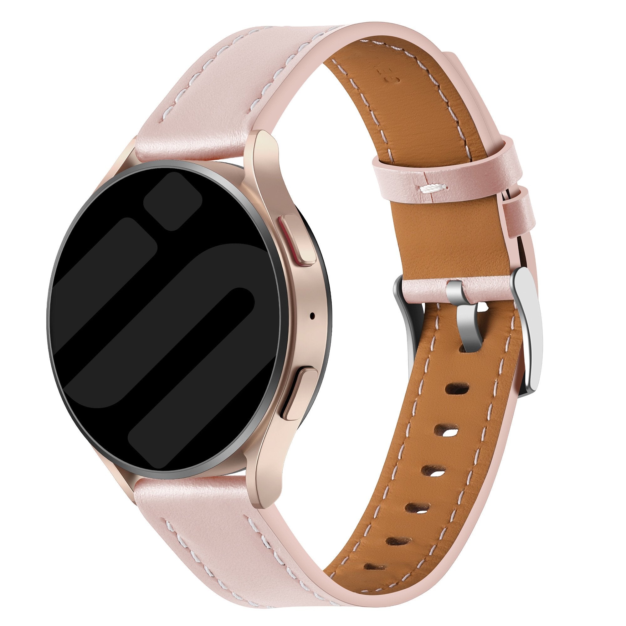 Bracelet cuir 'One Push' Huawei Watch GT 4 - 41mm (rose clair)