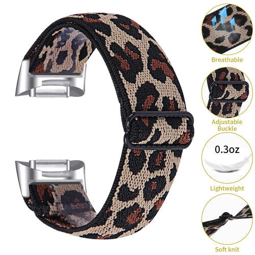 Bracelet élastique Fitbit Charge 5 (léopard)