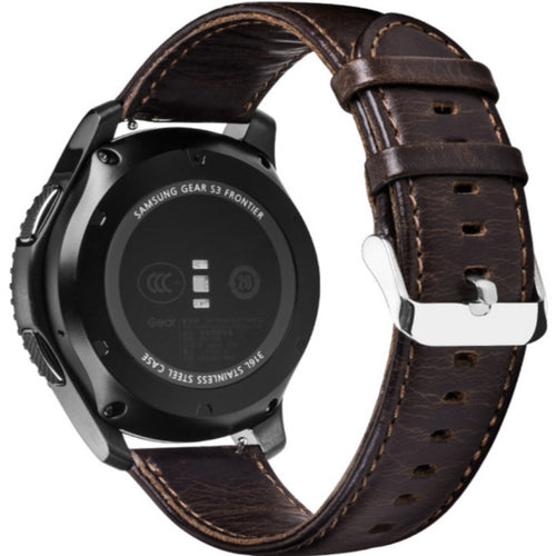 Bracelet cuir Amazfit Bip U (Pro) (marron foncé)
