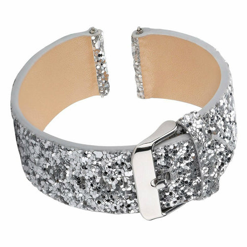 Bracelet cuir brillante Amazfit GTR Mini (argent)