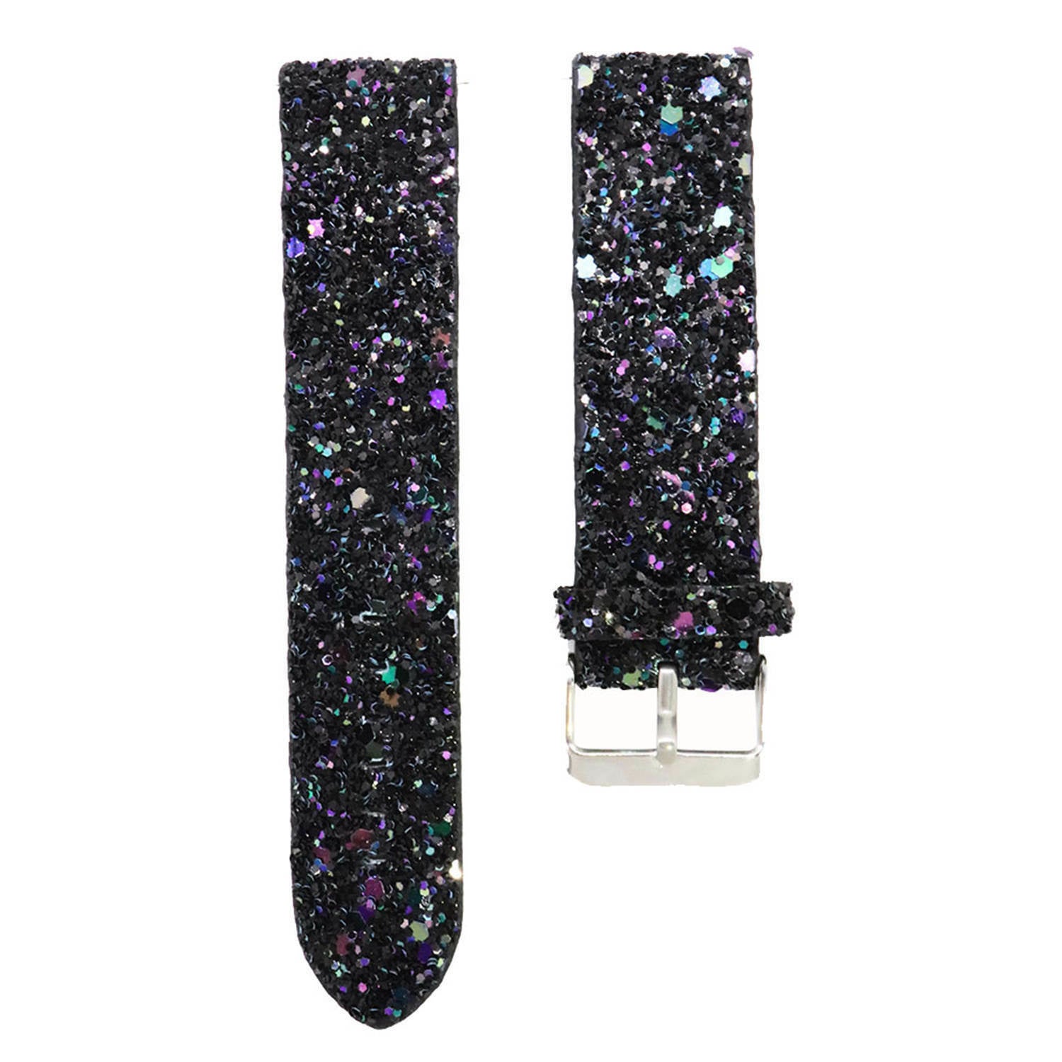 Bracelet cuir brillante Withings Steel HR - 40mm (noir)
