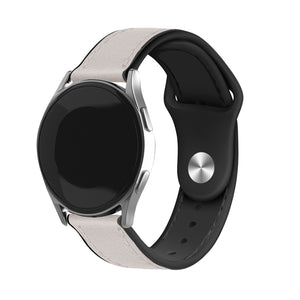 Bracelet hybride en cuir Amazfit Bip 6 (blanc)