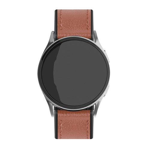 Bracelet cuir hybride Amazfit Active 2 (marron clair)