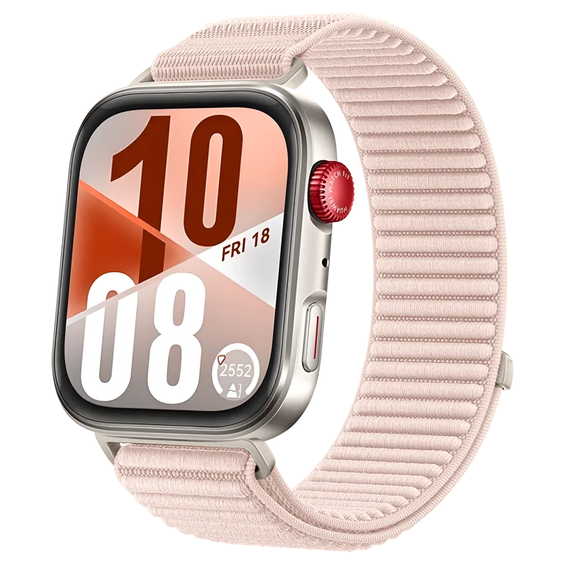 Huawei Watch Fit 4 Nylon Wave Strap (Light Pink)