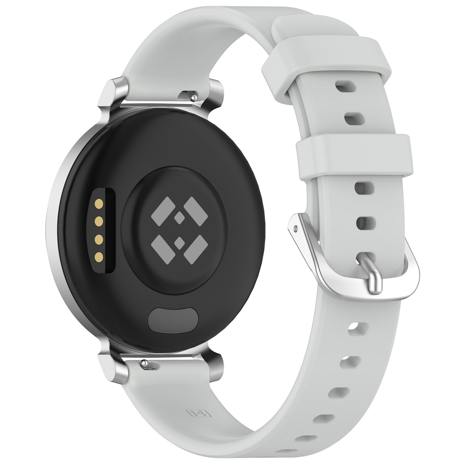 Pebble Round 2 - 14mm Silicone Classic Strap (Light Grey)