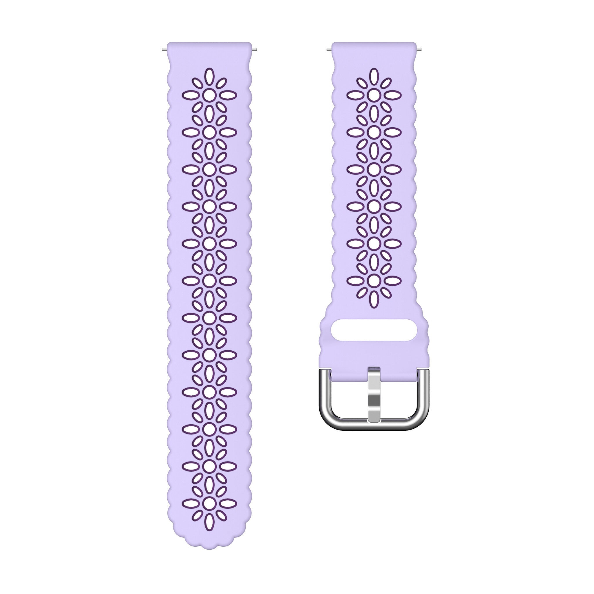 Bracelet de silicone avec relief Amazfit Bip 3 (Pro) (lila/violet)