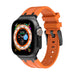 Apple Watch Luxury Liquid Silicone Strap (Orange/Black)