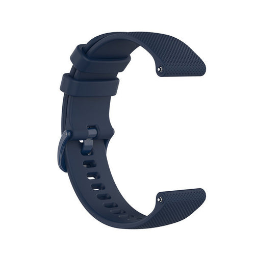 Bracelet montre silicone premium 22mm - universal (bleu foncé)