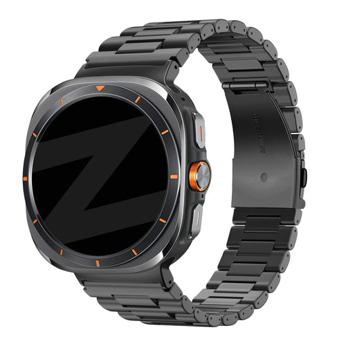 Bandz Samsung Galaxy Watch Ultra 2 Steel Link Strap 'Deluxe' (Black)