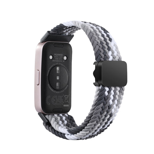Bracelet tressé Huawei Band 10 (mandala noir)