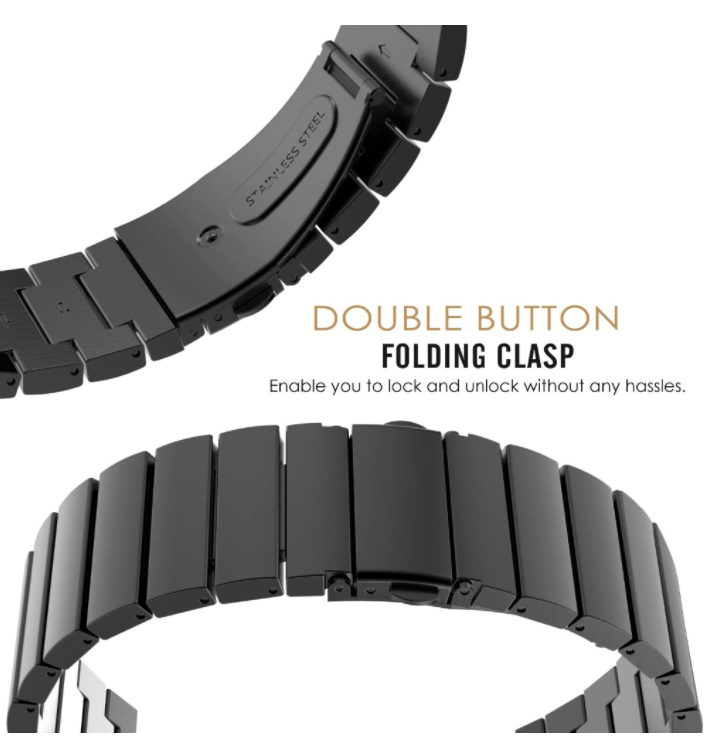 Bracelet acier Oppo Watch X (noir)