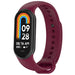 Bracelet silicone Xiaomi Smart Band 8 (vin rouge)