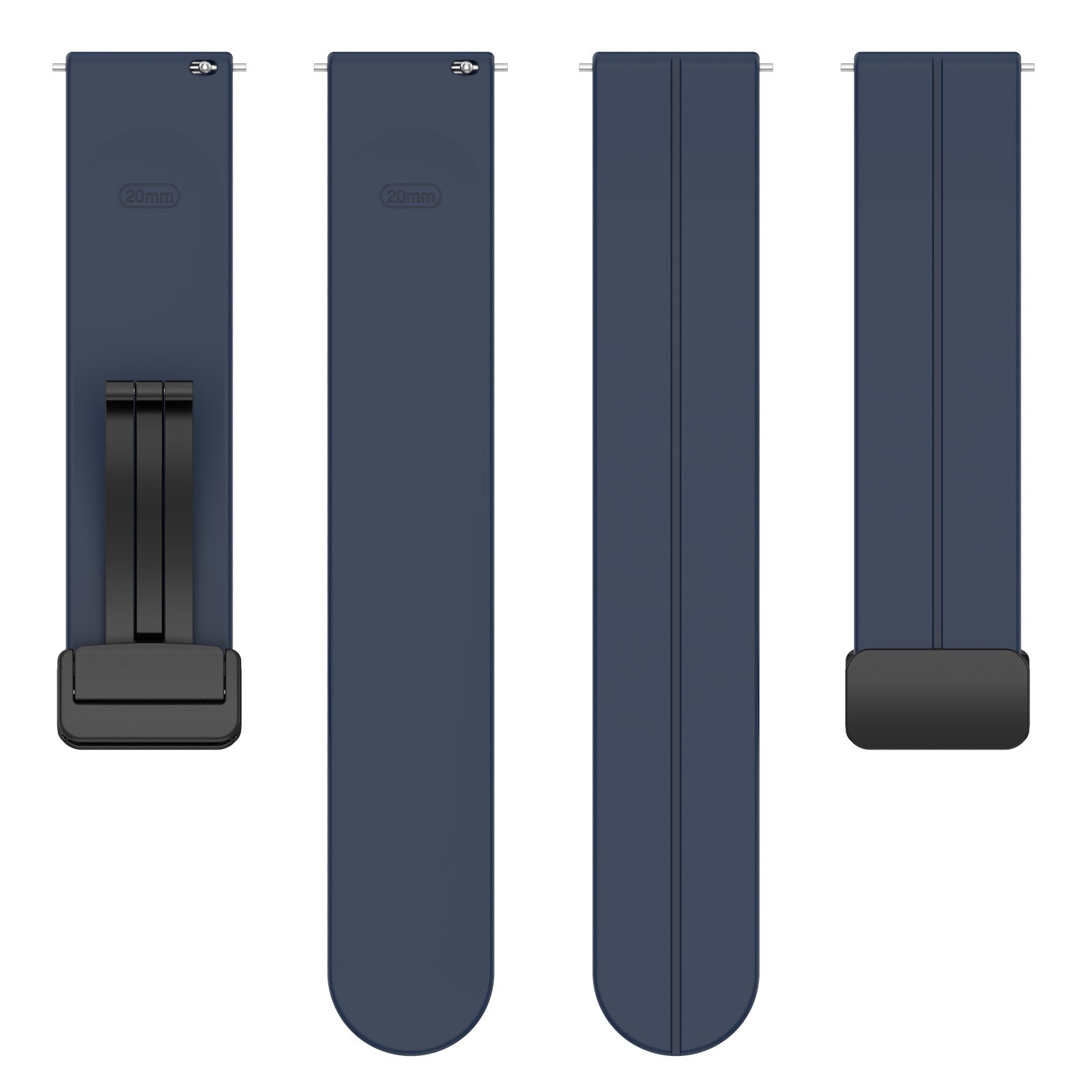 Bracelet silicone avec boucle Amazfit Bip 3 (Pro) (bleu foncé)