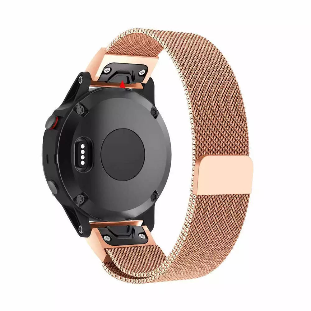 Bracelet milanais Garmin Forerunner 955 (rose or)