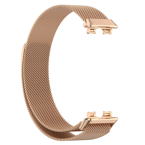 Bracelet Milanais Huawei Band 10 (or rose)