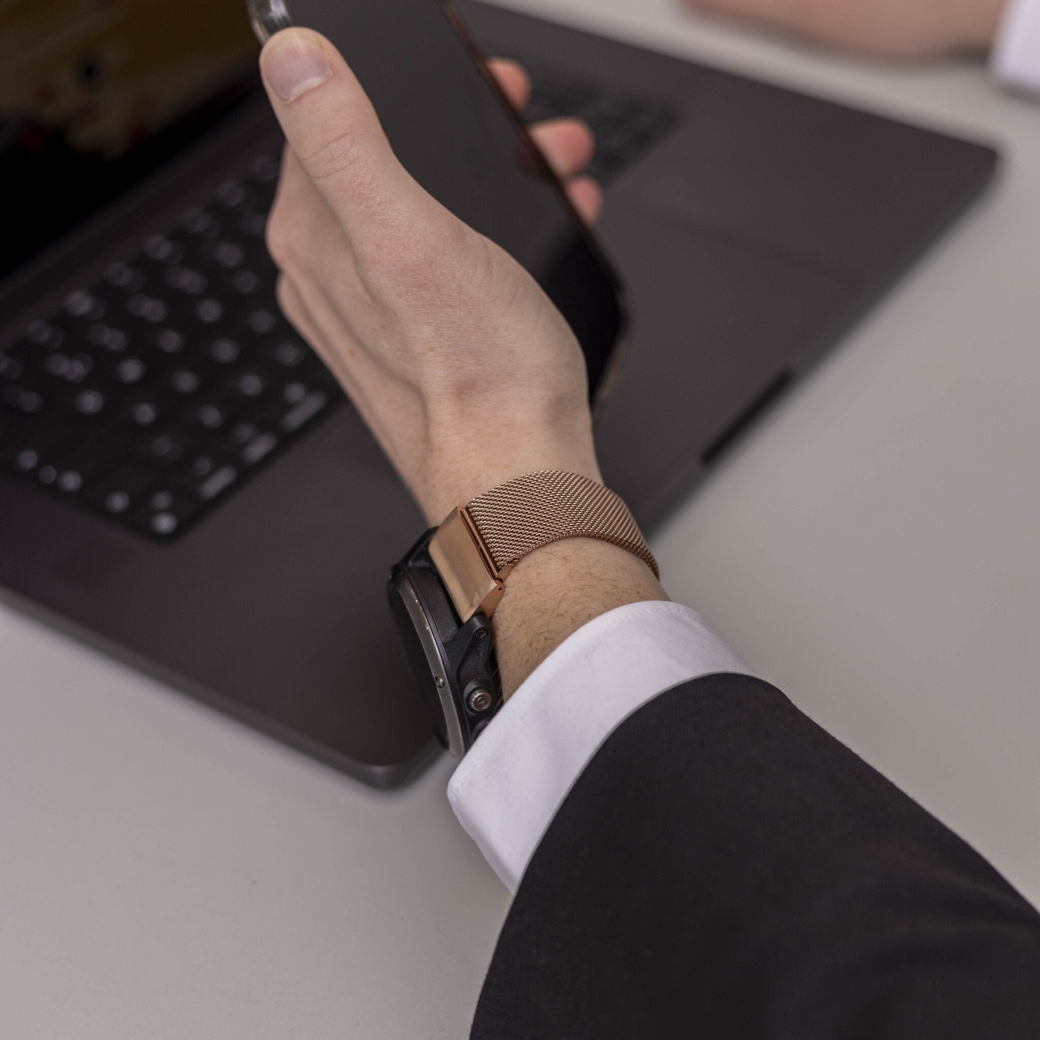 Garmin Approach S60 Milanese Strap (Rose Gold)