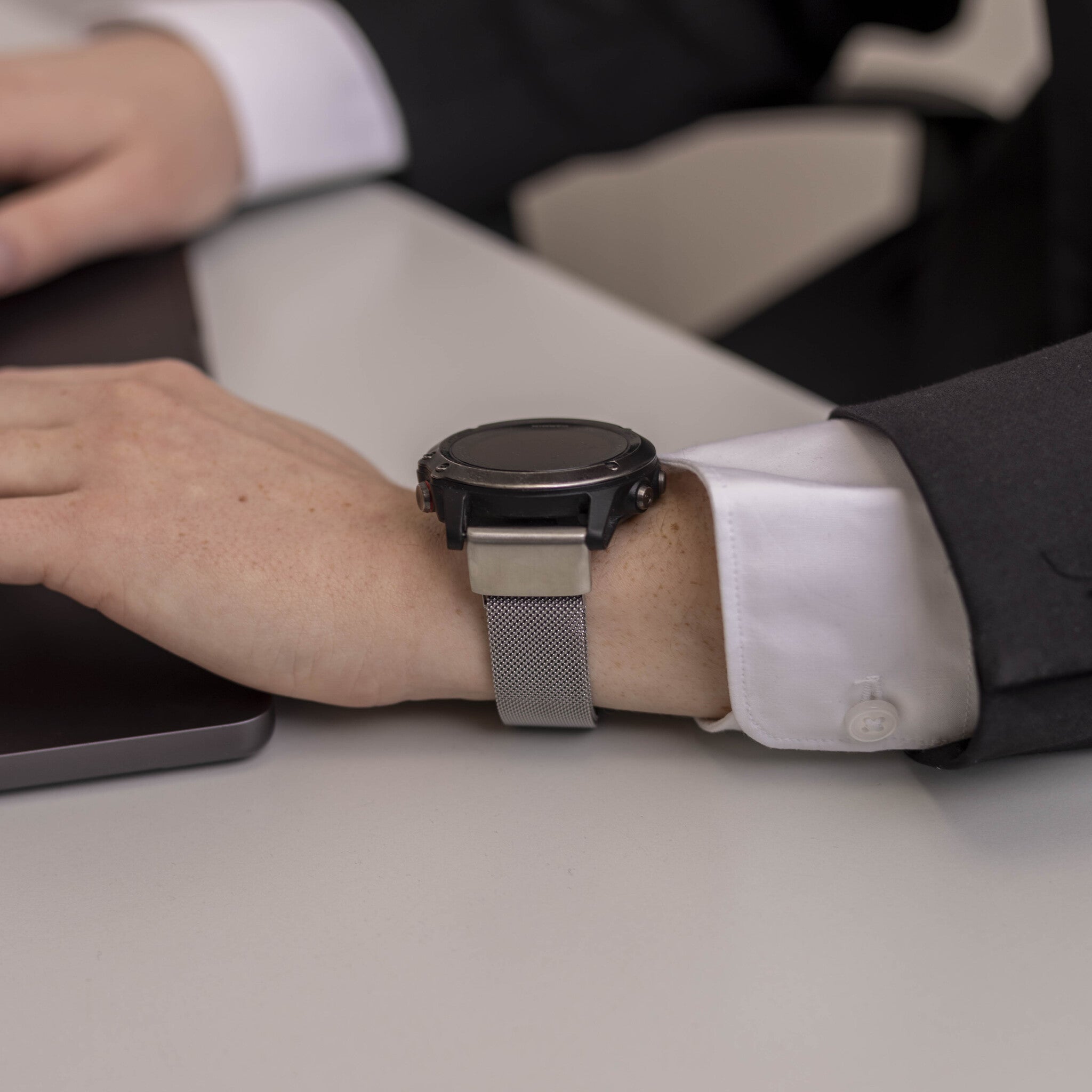 Bracelet milanais Garmin Fenix 8 Pro - 51mm (argent)