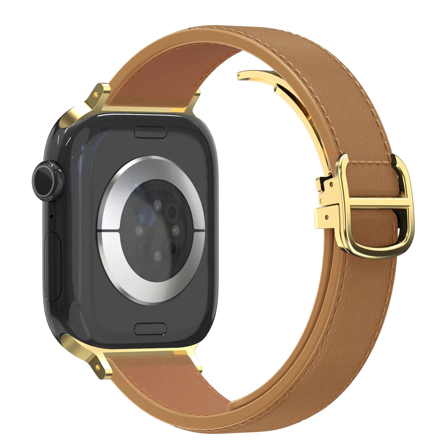 Bandz Bracelet cuir 'D-Type' Apple Watch (thé au lait)