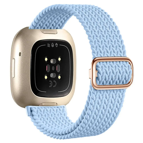 Fitbit Versa 4 Adjustable Woven Strap (Light Blue)