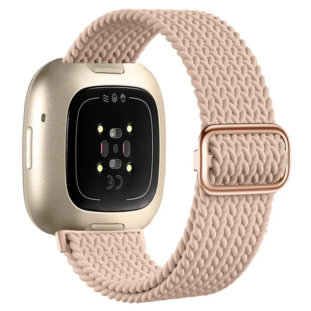 Fitbit Versa 4 Adjustable Woven Strap (Pink)