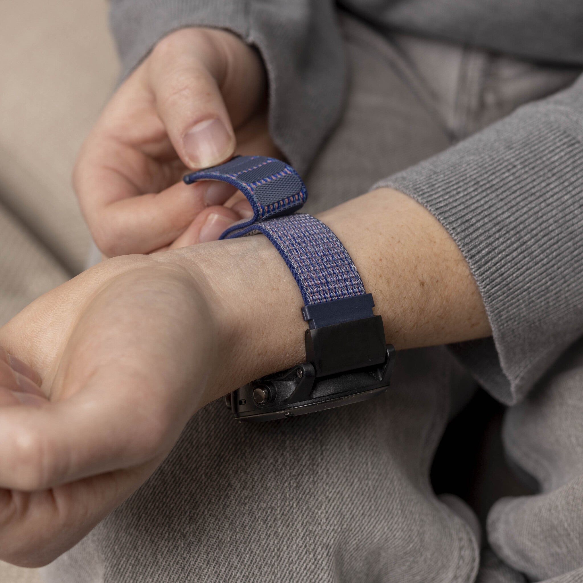 Bracelet nylon Garmin Descent MK1 (bleu)