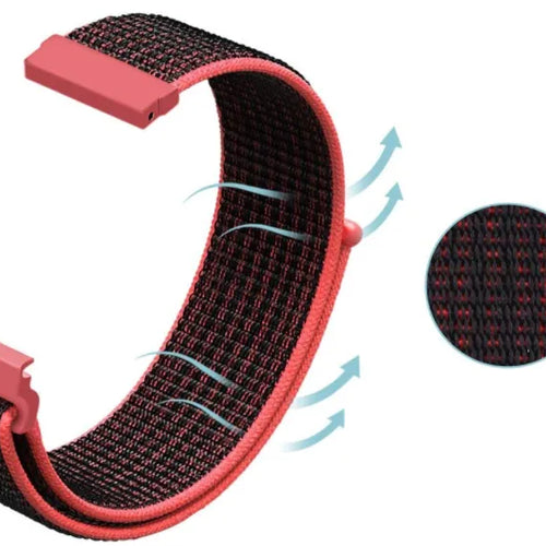 Polar Grit X2 Pro Nylon Strap (Black/Coral)