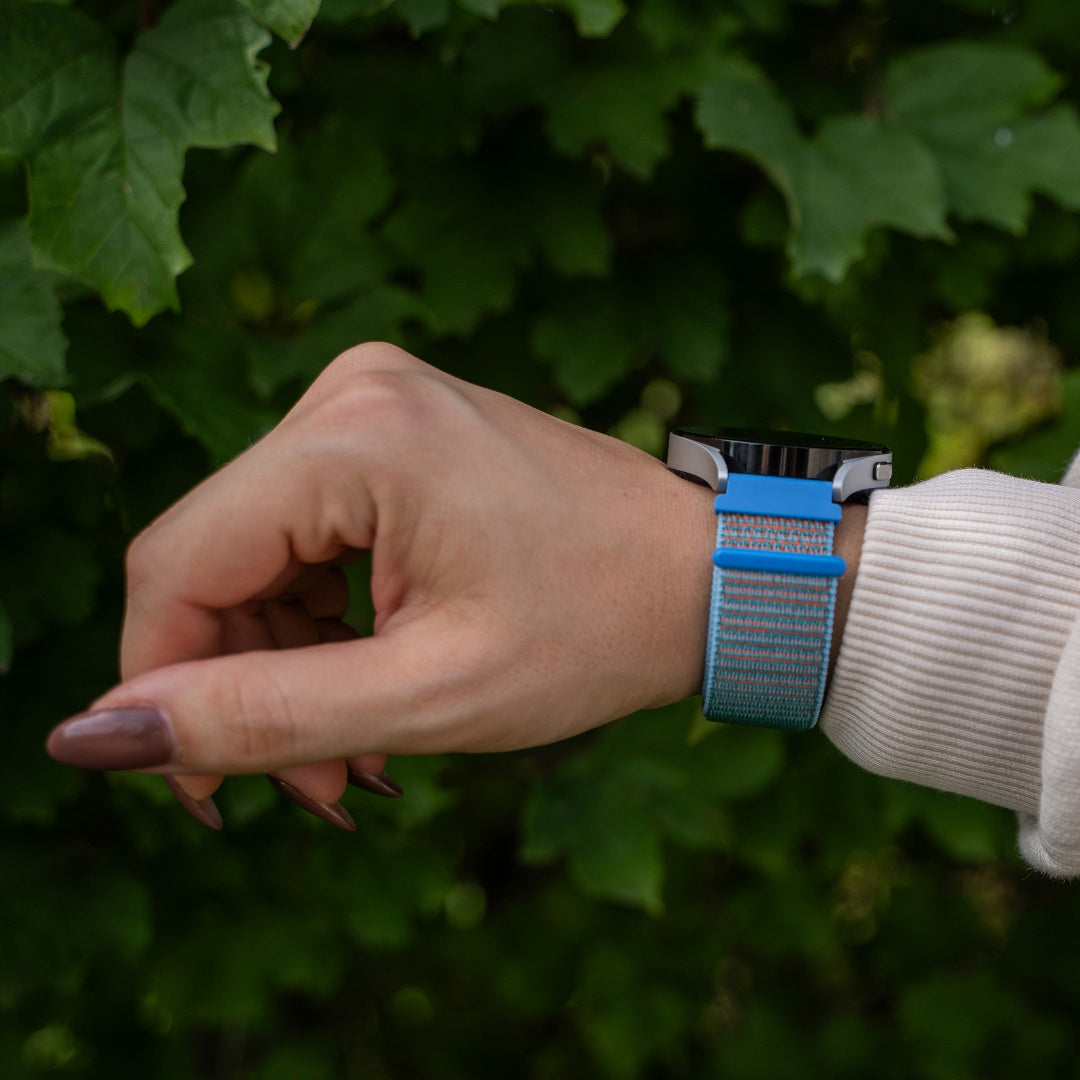 Bracelet nylon Fossil Gen 4 Venture HR (bleu)