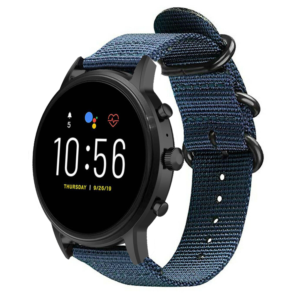 Bracelet nylon avec boucle Fossil Gen 4 Explorist HR (bleu)