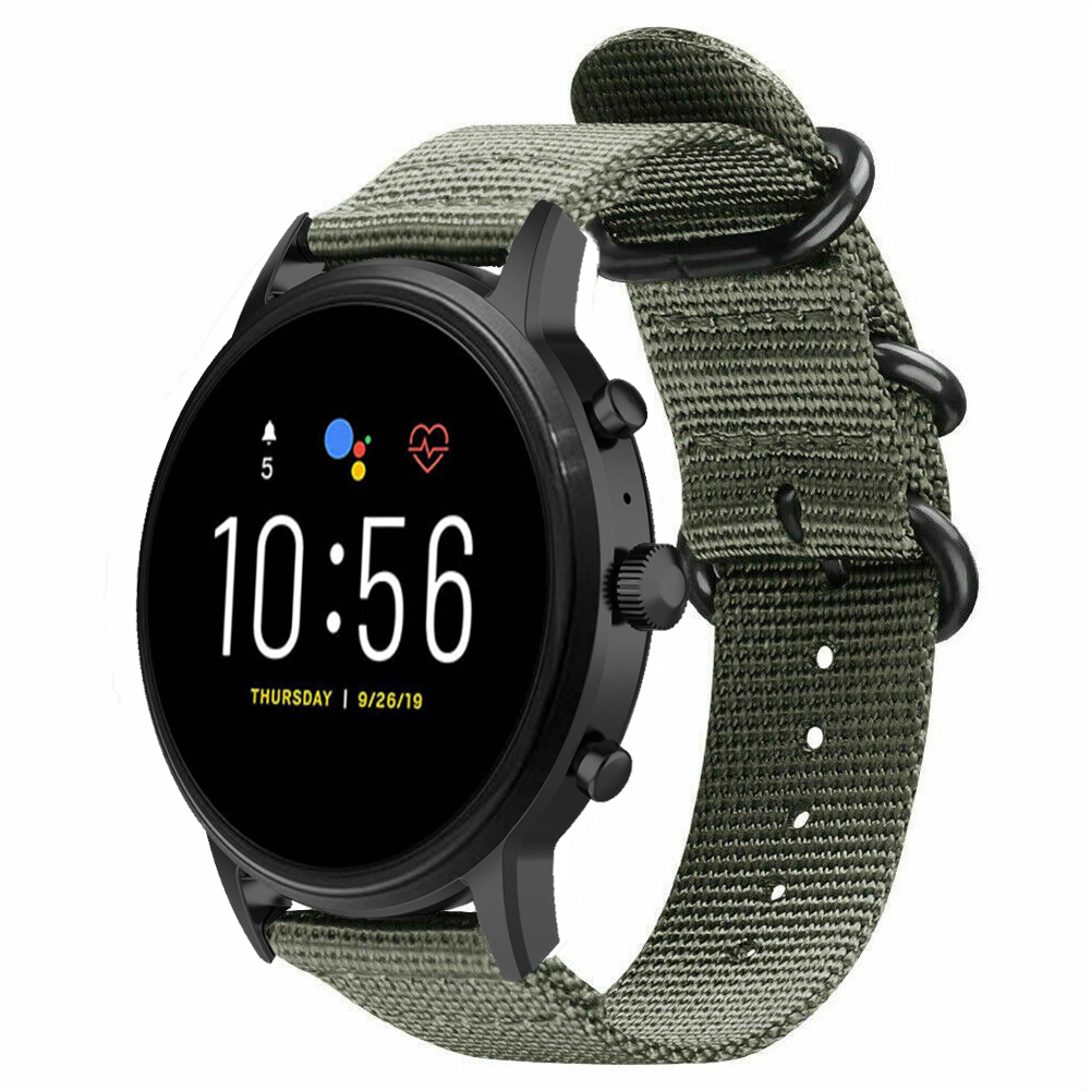 Bracelet nylon avec boucle Fossil Gen 4 Explorist HR (vert)